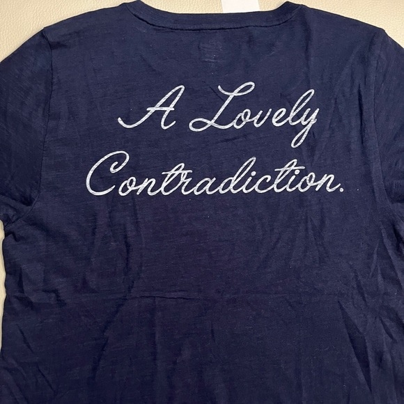 J. Crew Women’s “A Lovely Contradiction” Graphic Tee - Size L - Picture 5 of 7